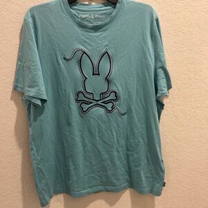 Psycho Bunny Men's Teal Graphic Tee